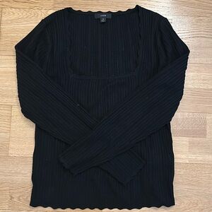 I-crew black Marino wool sweater